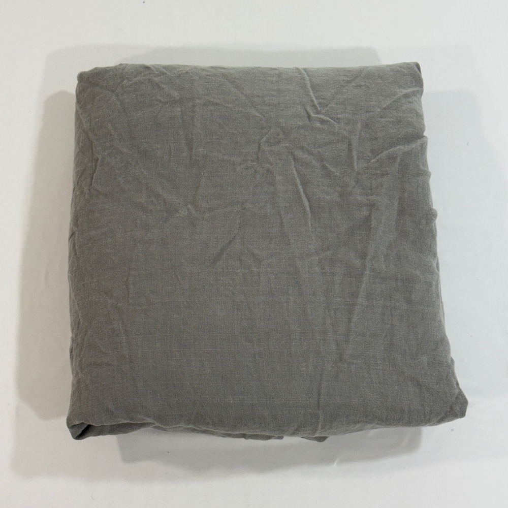 RH Stonewashed Belgian Linen Duvet Cover King Grey Button Closure | Minimalist
